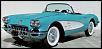 Flemington NJ Classic Car Show.... 06/27/2009-58-corvette-turquois-white.jpg