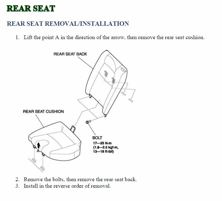 remove back seats - RX8Club.com 2003 mazda miata radio wiring diagram 