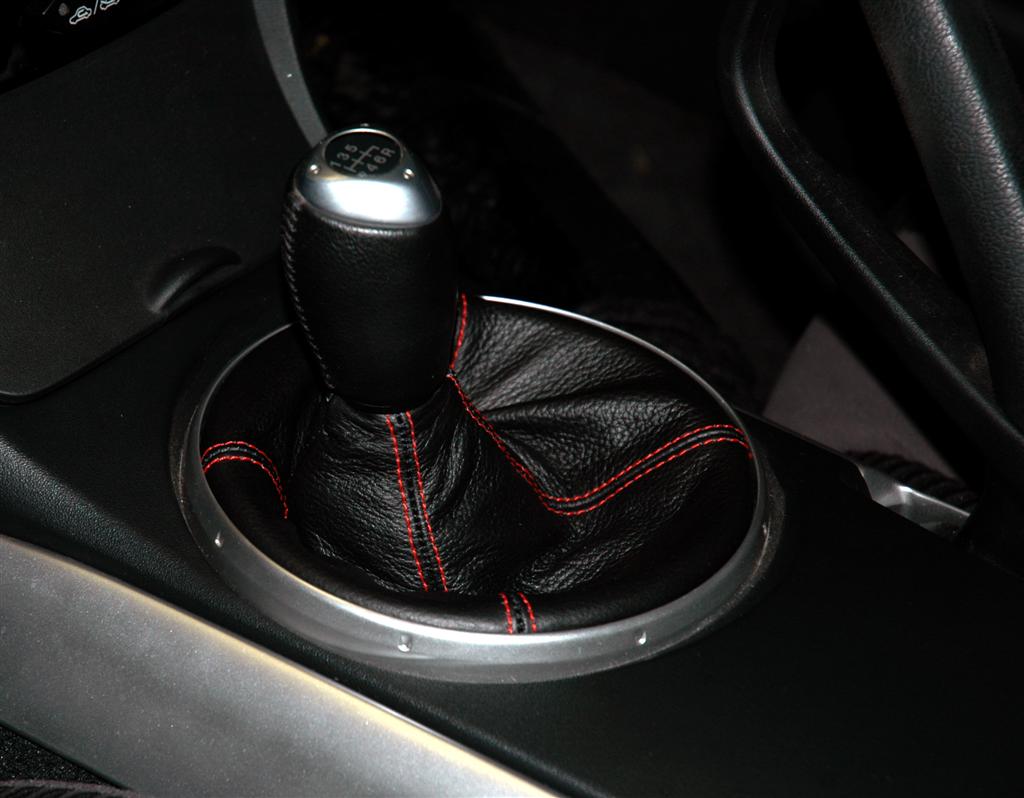 Black/Red RedlineGoods Shift Boot Compatible with Mazda 3 2009-2013 